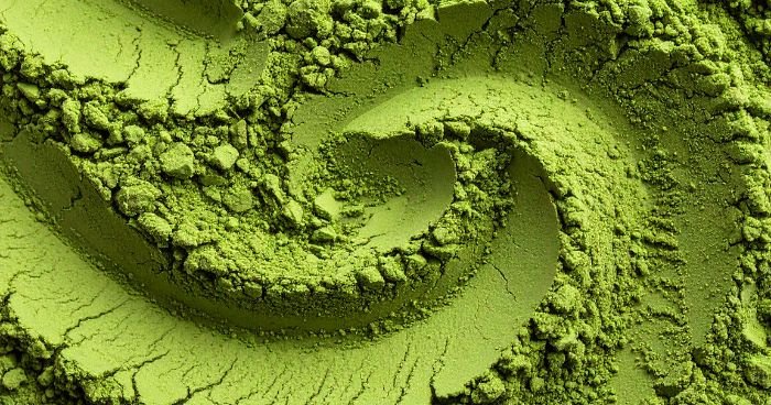 matcha powder vibrant green color