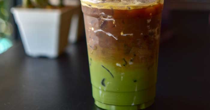 a cup of matcha with caffeine