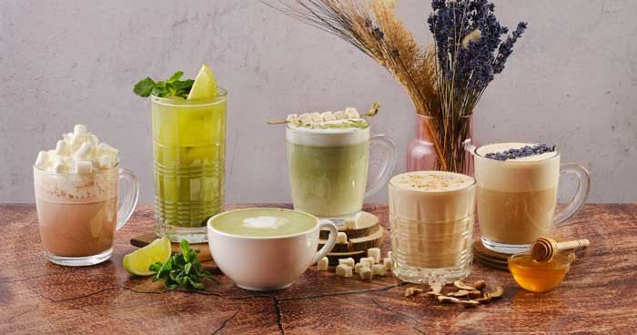 variety of matcha flavouring